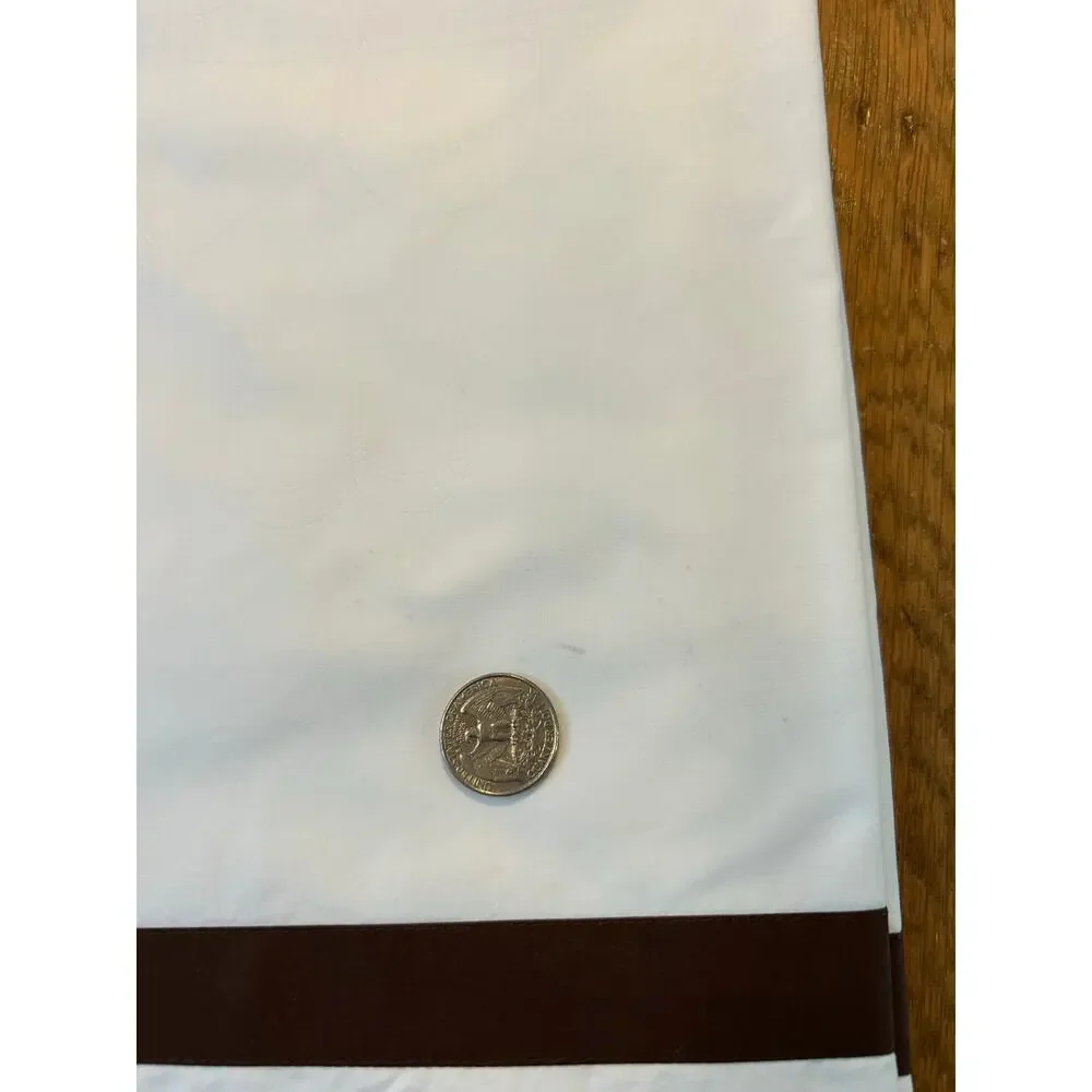 Pottery Barn Series One Morgan Standard Shams White & Brown Made in Italy *read* - Picture 10 of 10